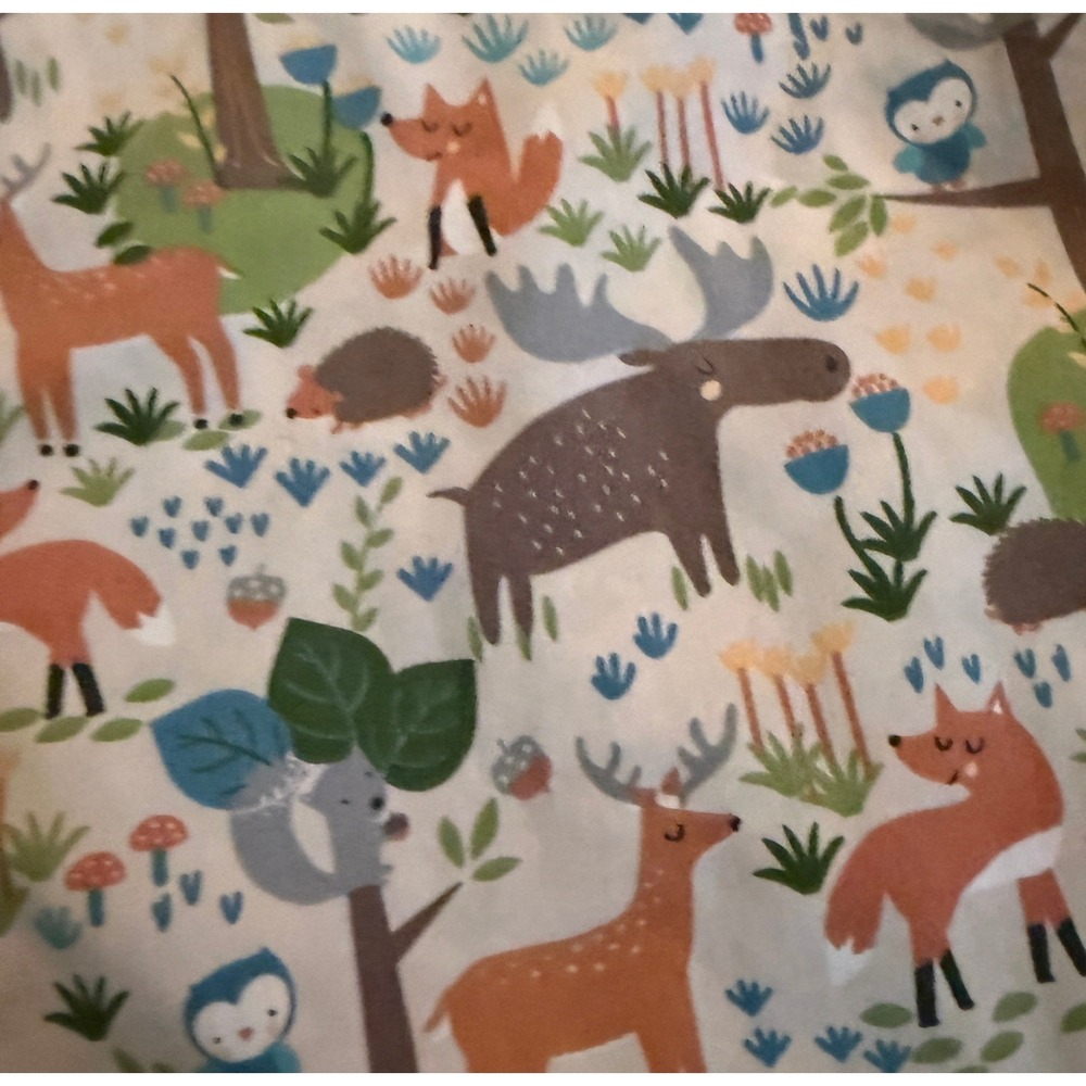 Boppy Original Nursing Pillow Tan Woodland Animals Print